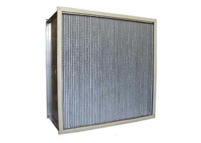 鋁隔板高效空氣過濾器使用隔板式設計,在最小阻力下,最大限度地利用濾料。